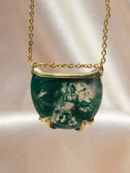 Naszyjnik z agatem mszystym