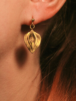 Kolczyki Physalis mosiądz